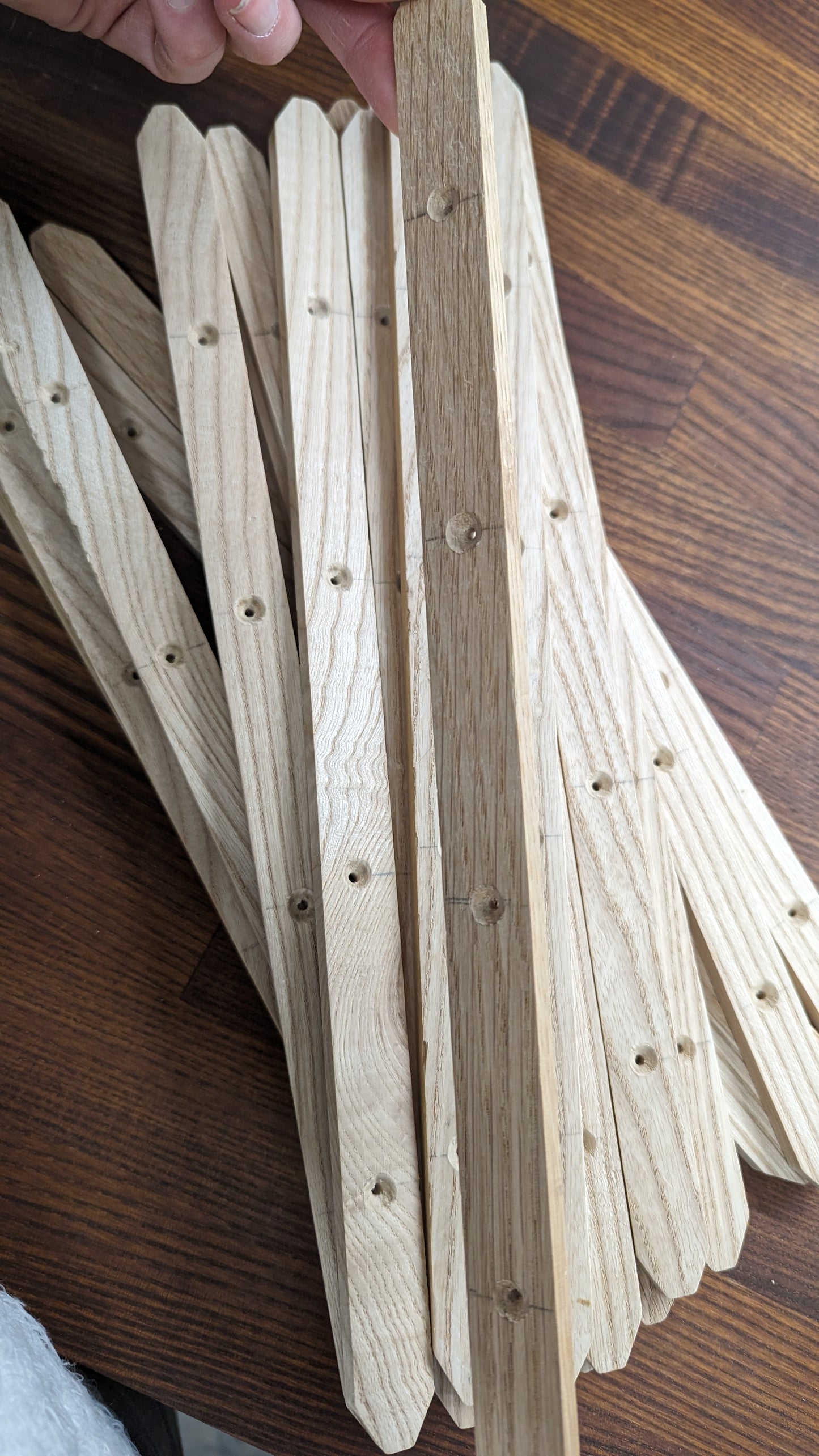 Machine cut original replacement Stag Minstrel drawer runners (pair). Solid Oak