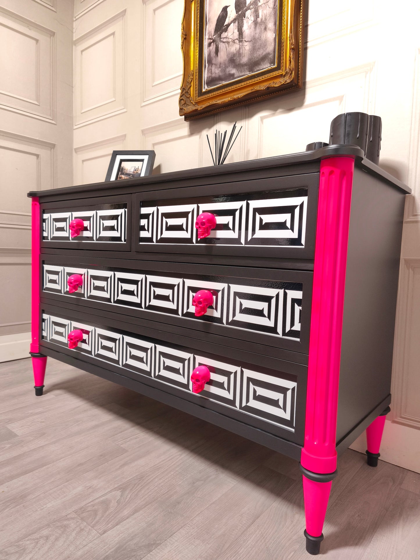 Funky eclectic skull drawers