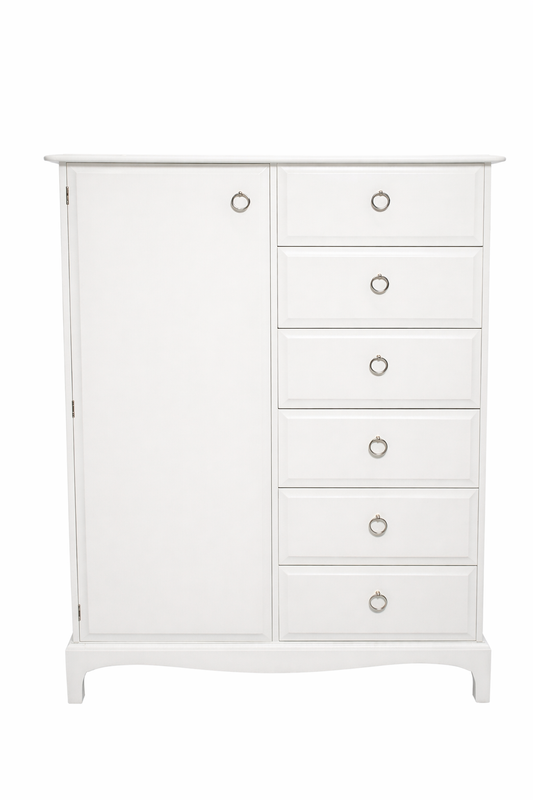 Stag Minstrel Painted Wardrobe Chest | Tallboy Storage with Drawers