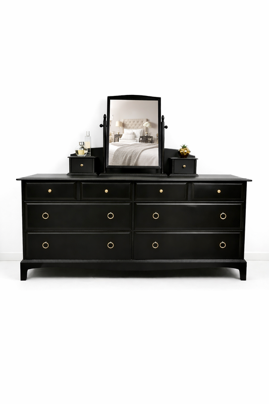 Stag Minstrel Captains Chest , 8 Drawer Captains Chest in Black