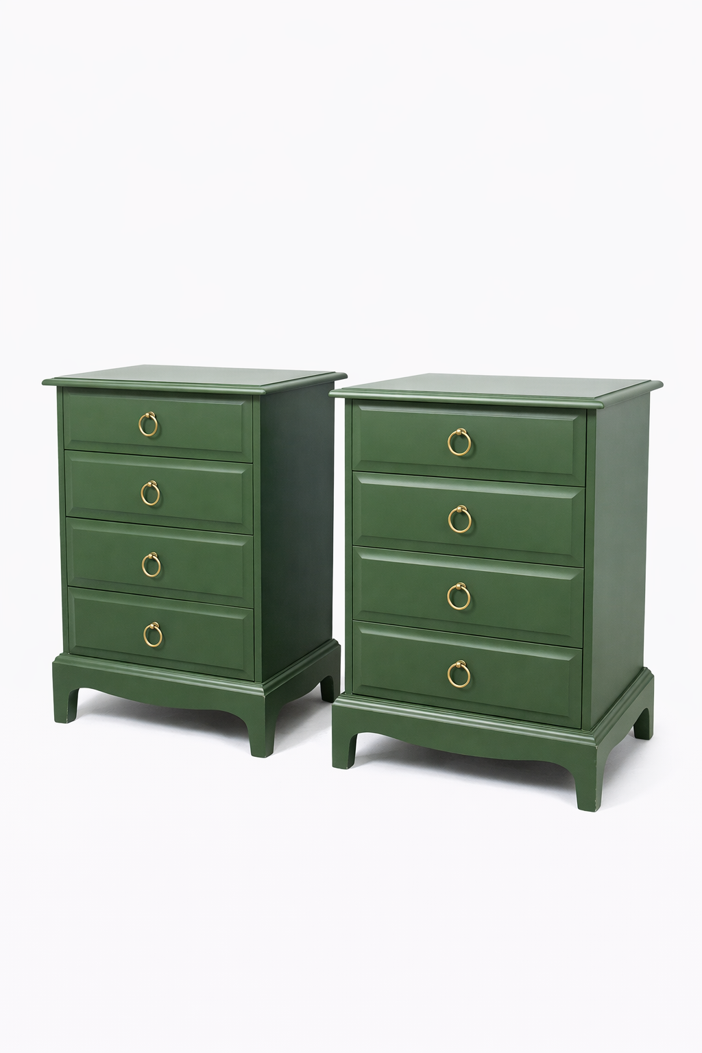 Stag Minstrel 4 Drawer Pair of Bedsides Green