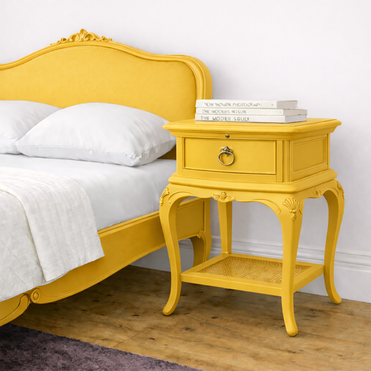 Pair of Willis & Gambier Bedside Tables – Babouche. Professionally Sprayed