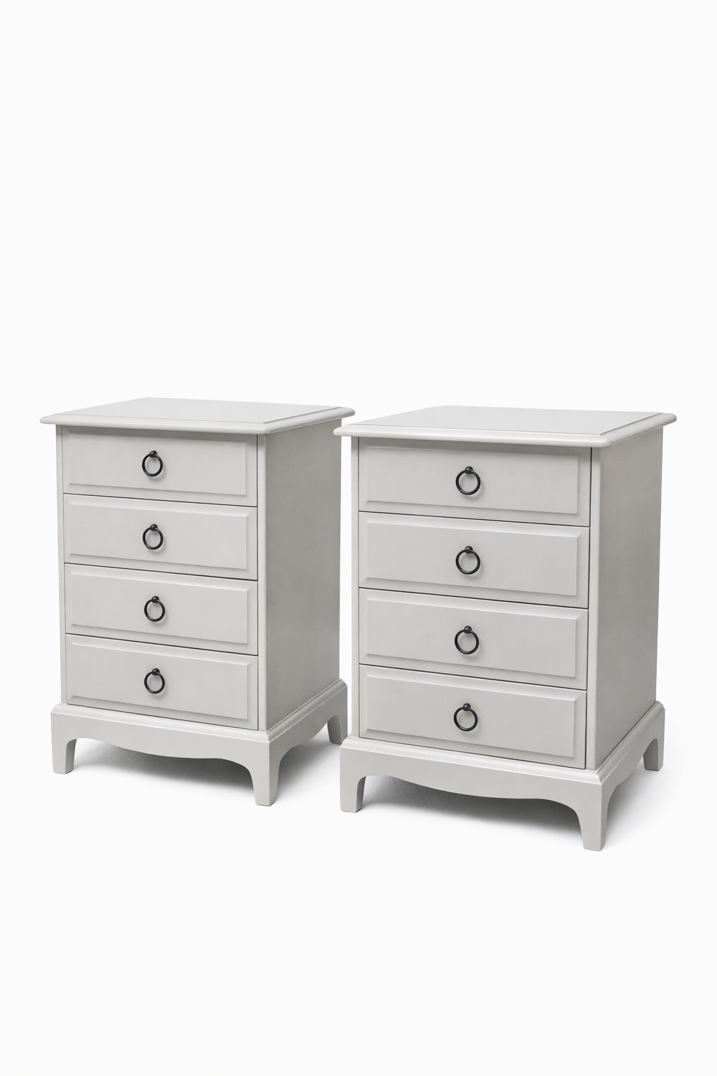 Stag Minstrel 4 Drawer Pair of Bedsides Grey