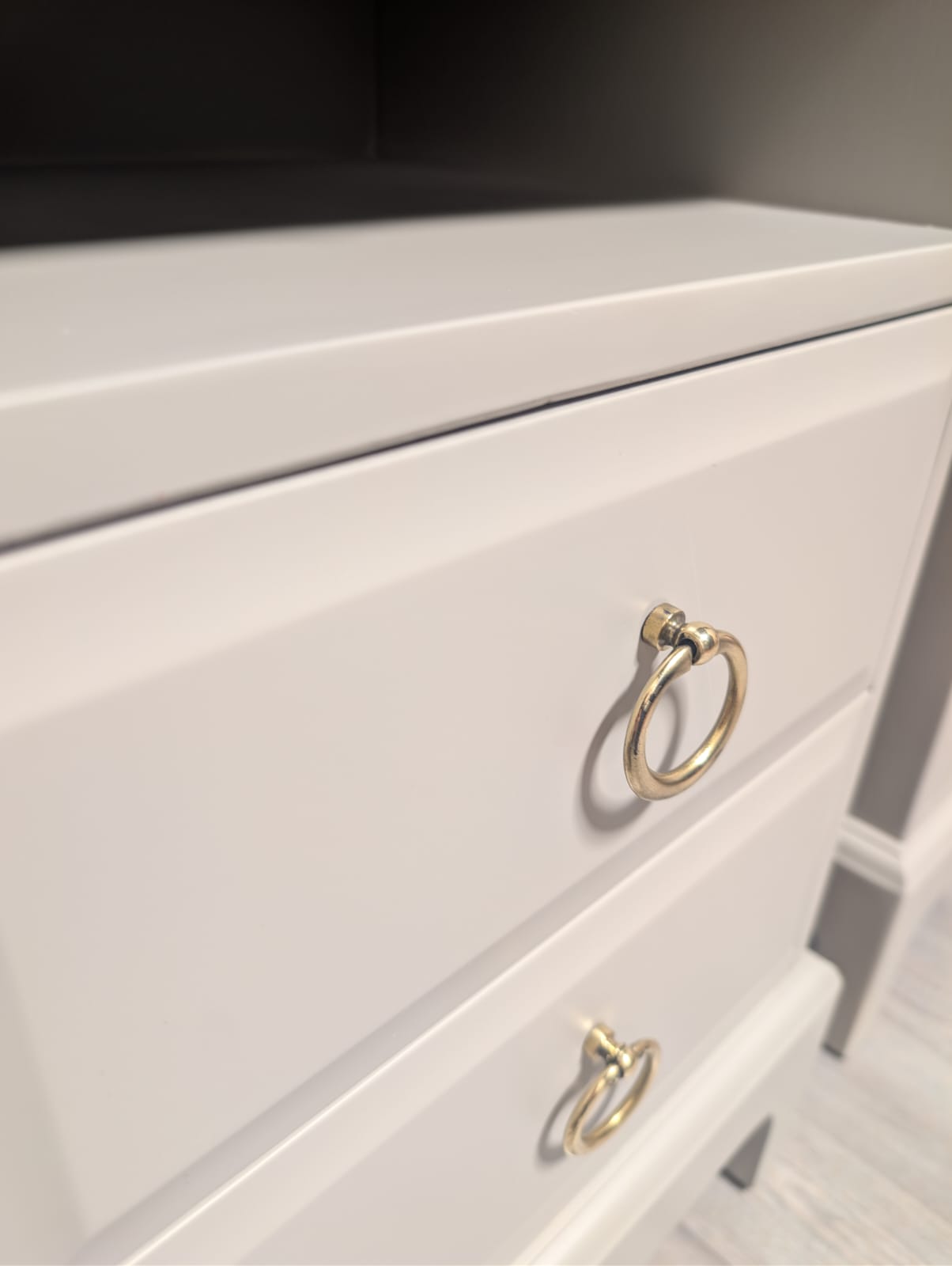 Made to order Slim Stag Minstrel Bedside Cabinets with Tea Tray